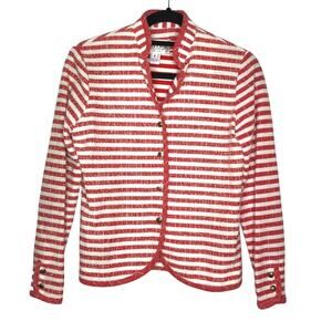 Vintage Wilroy Stripe Button Front Sweater Blazer